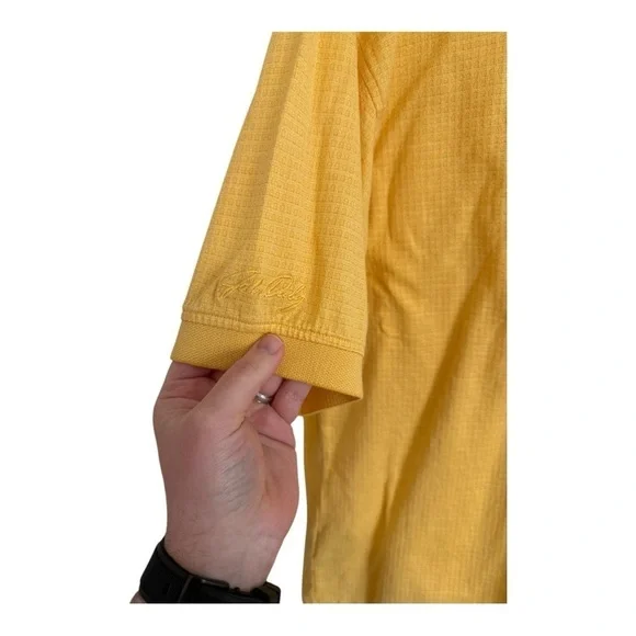 John Daly Rare Vintage Gold Golf Polo Shirt Mens Medium Cotton Retro Style - Picture 3 of 4